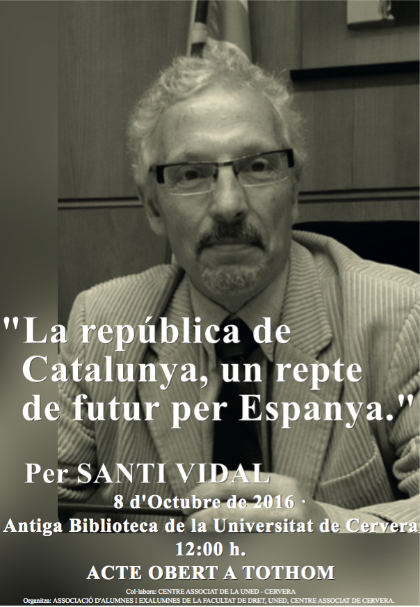 cartell Conferència 'La República de Catalunya, un repte de futur per Espanya' cartell Conferència 'La República de Catalunya, un repte de futur per Espanya'