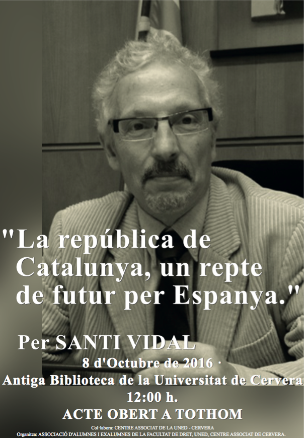 cartell Conferència 'La República de Catalunya, un repte de futur per Espanya'