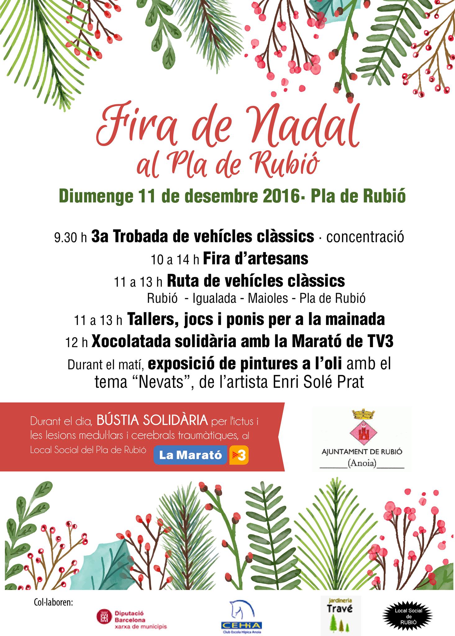 cartell Fira de Nadal al pla de Rubió