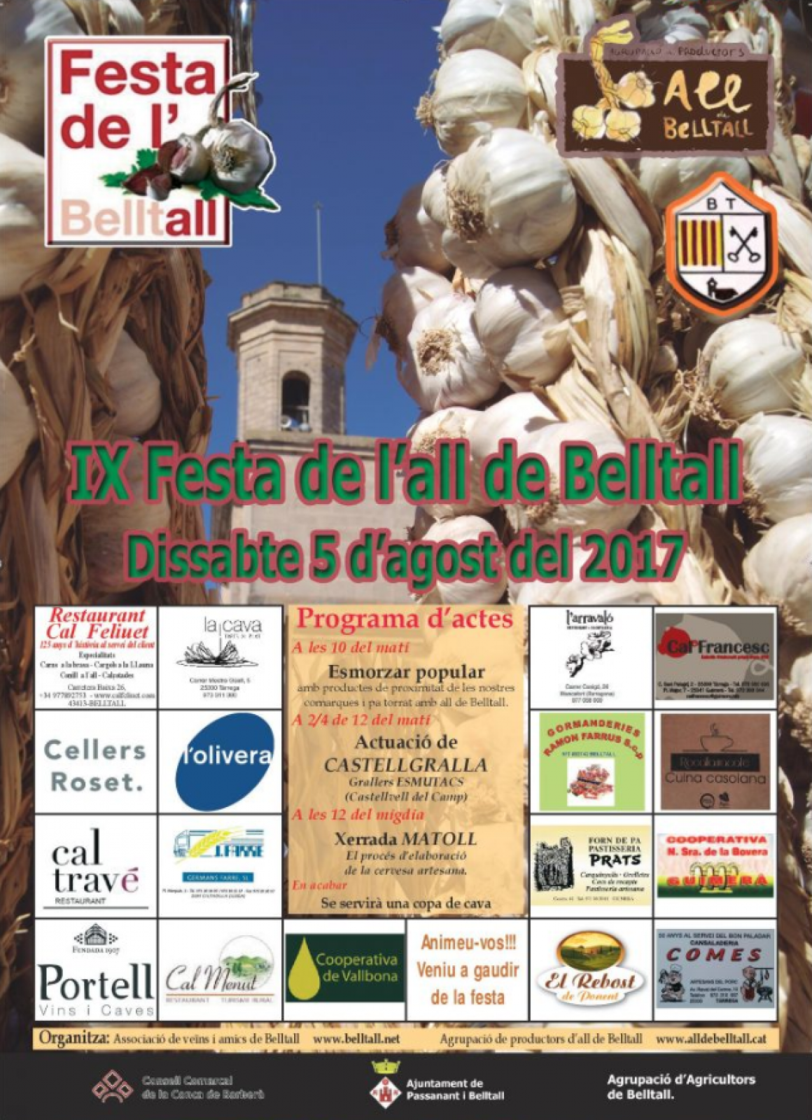 cartell IX Festa de l'all de Belltall