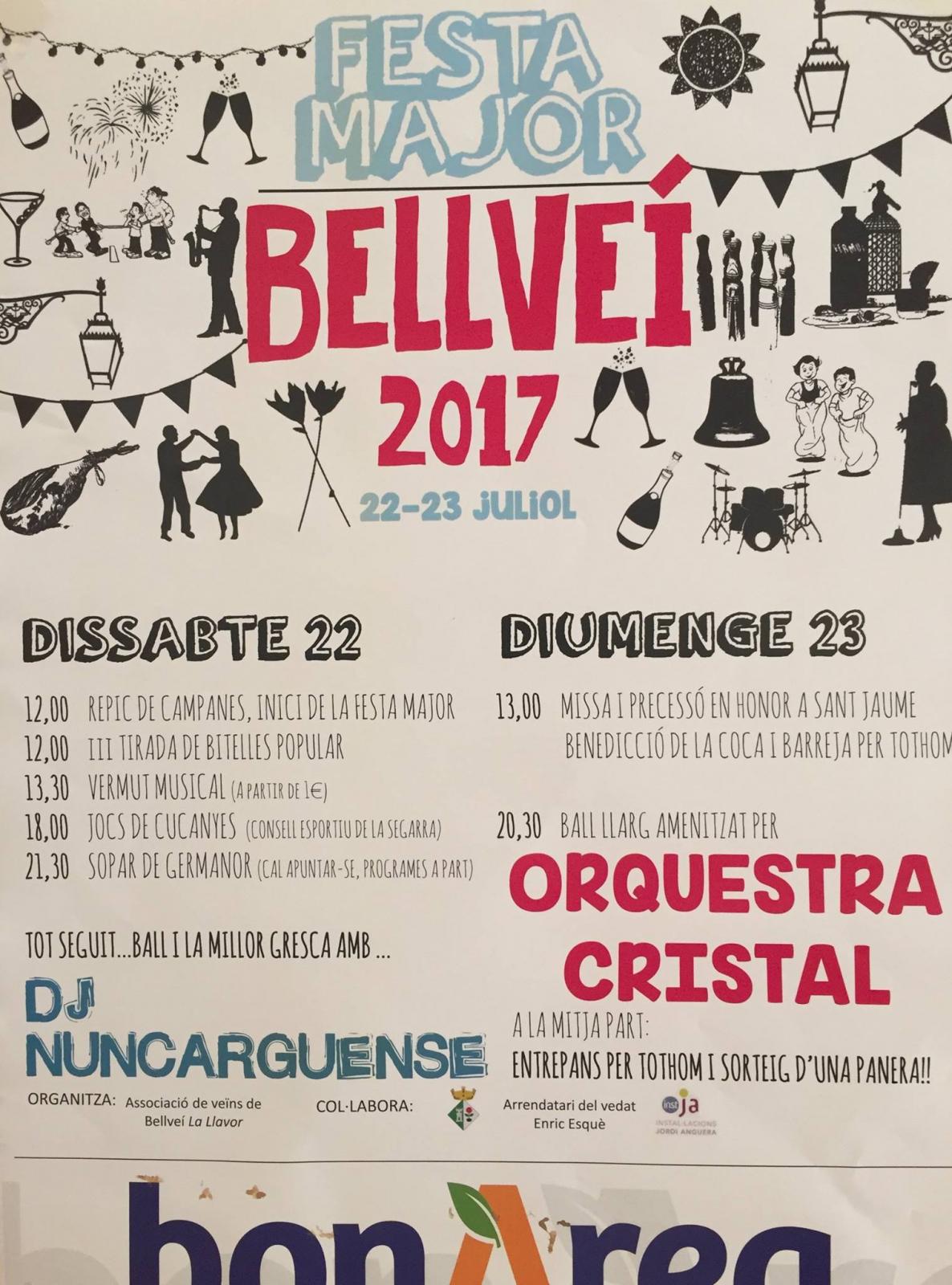 cartell Festa Major de Bellveí 2017