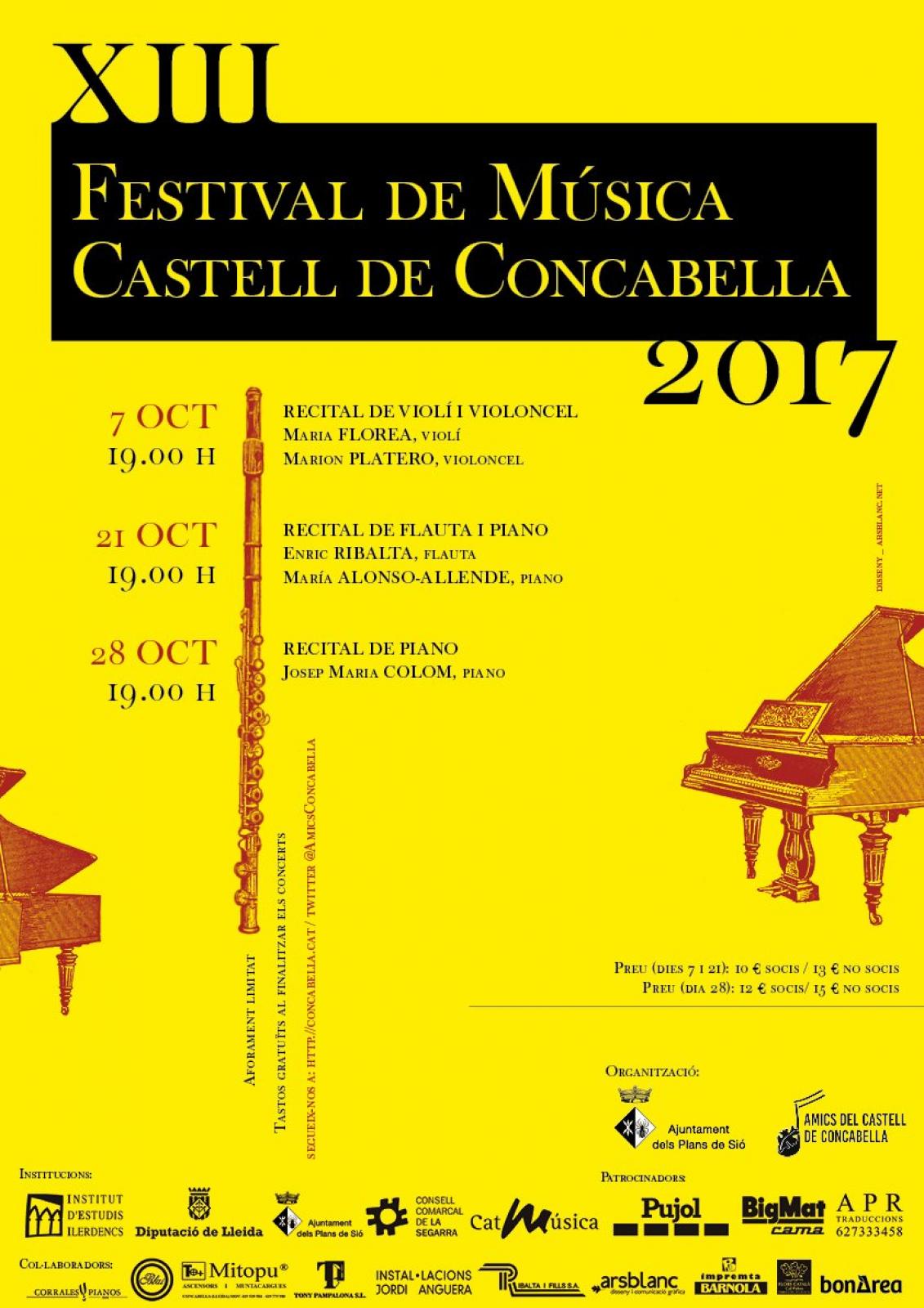 cartell 13è Festival de Música Castell de Concabella