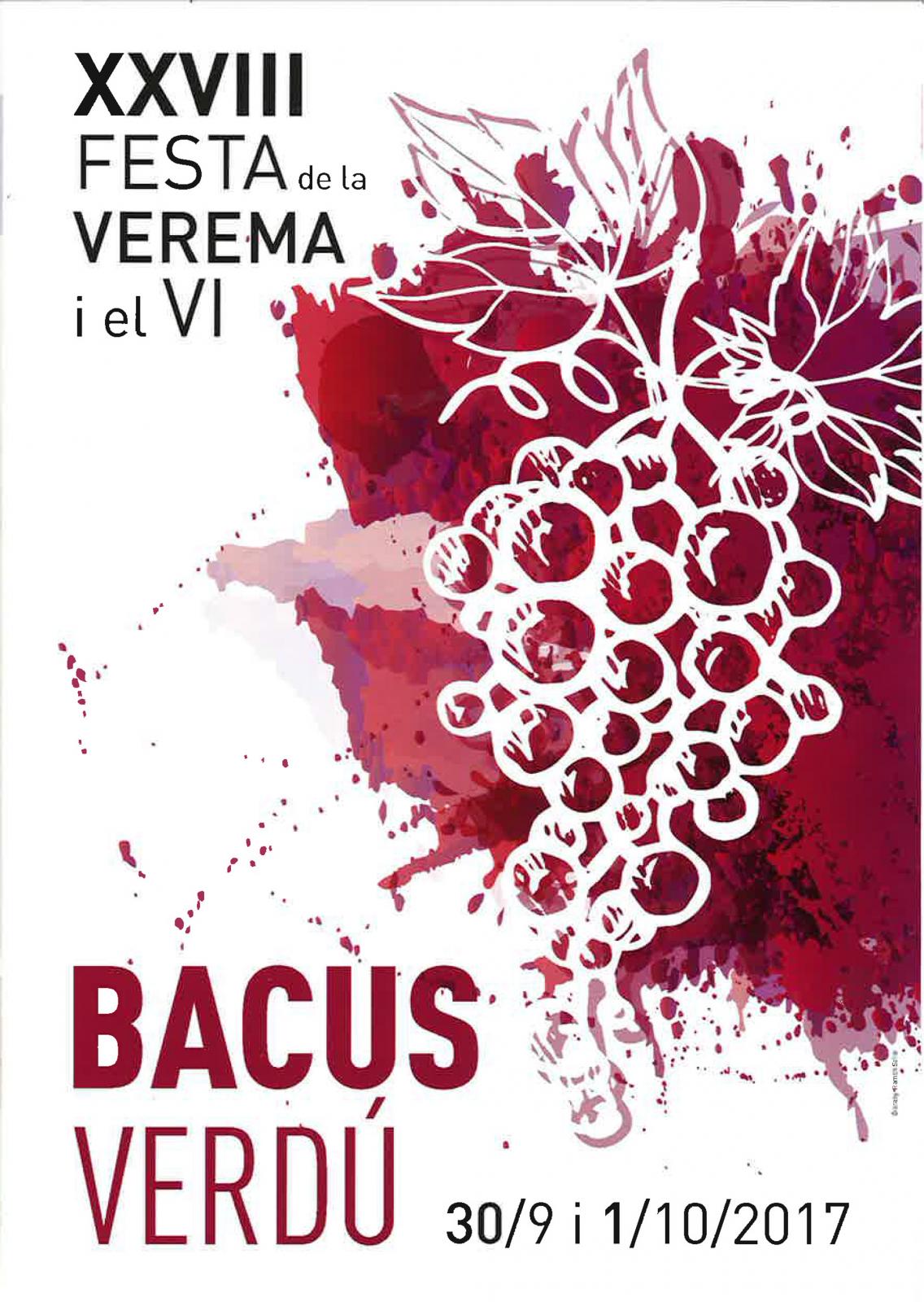 cartell 28a Festa de la Verema i el Vi Bacus Verdú