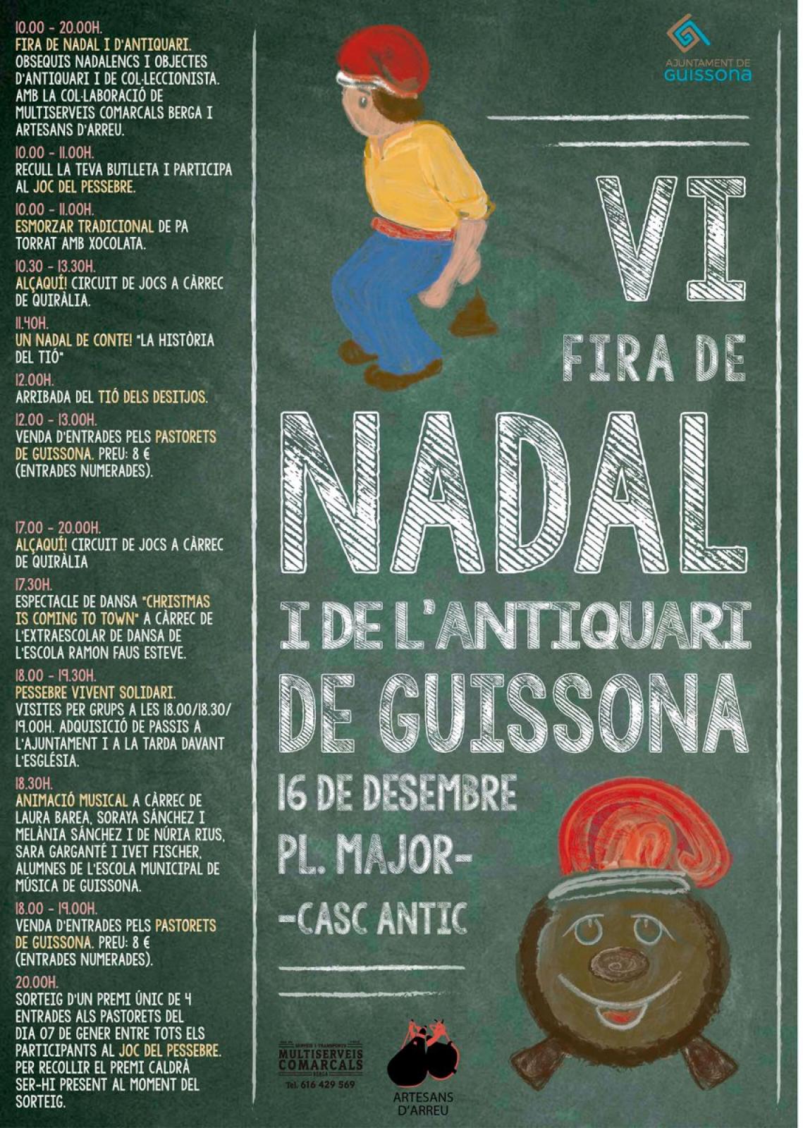 cartell VI Fira de Nadal i de l'antiquari de Guissona