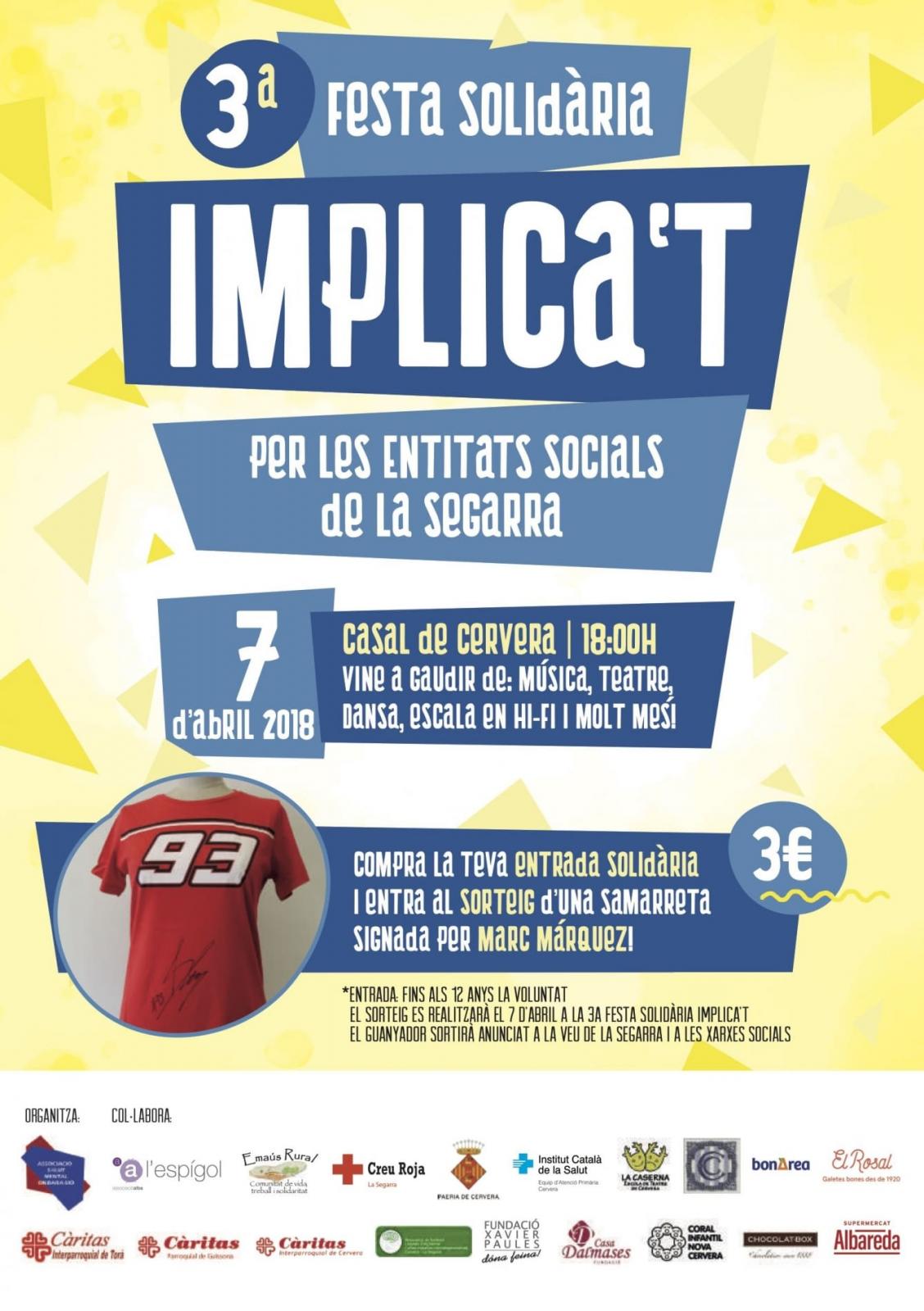 3ª Festa Implica't per les entitats socials de la Segarra