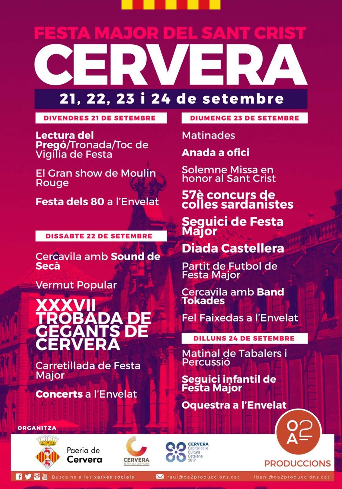 Festa major del Sant Crist de Cervera 2018