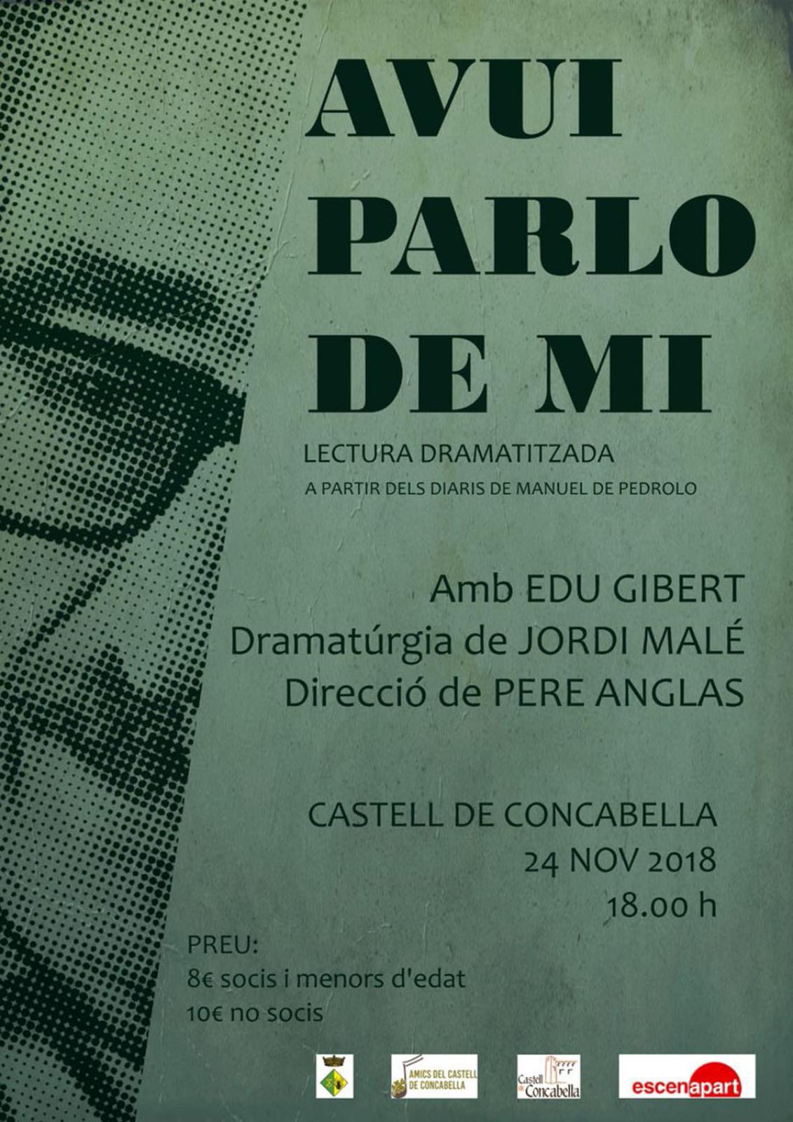 Lectura dramatitzada de l’obra teatral 'Avui parlo de mi'