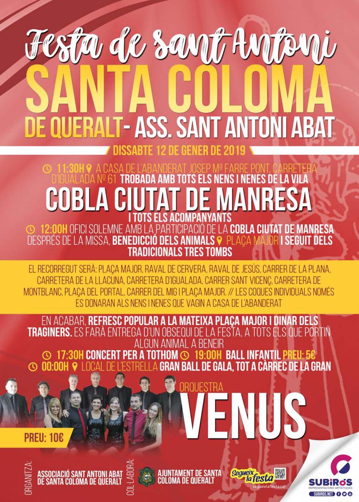 Festa de Sant Antoni 2019 Santa Coloma de Queralt