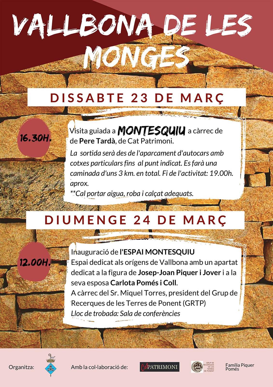 cartell Visita guiada a Montesquiu cartell Visita guiada a Montesquiu