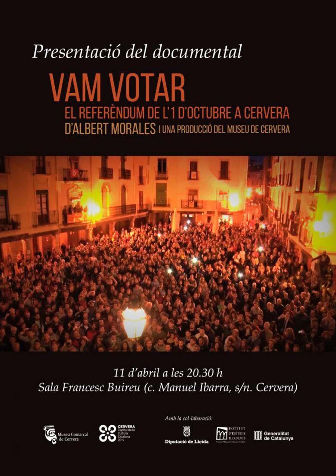 Documental 'Vam Votar. El referèndum de l’1 d’octubre a Cervera'
