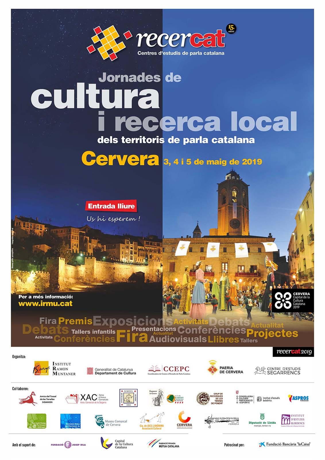 Jornades Recercat 2019 a Cervera