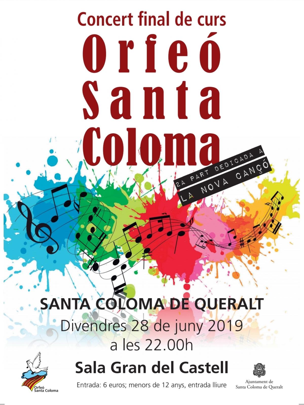 cartell Concert Orfeó de Santa Coloma