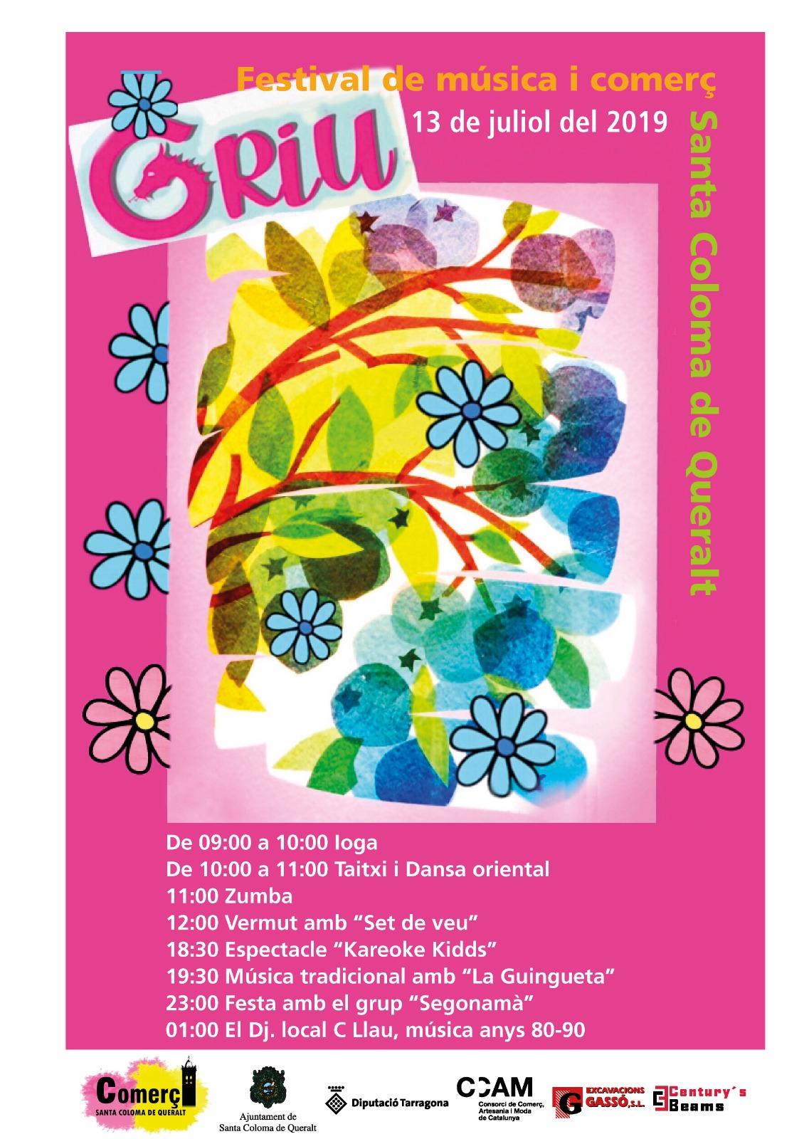 cartell Festival Griu: Música i Comerç cartell Festival Griu: Música i Comerç