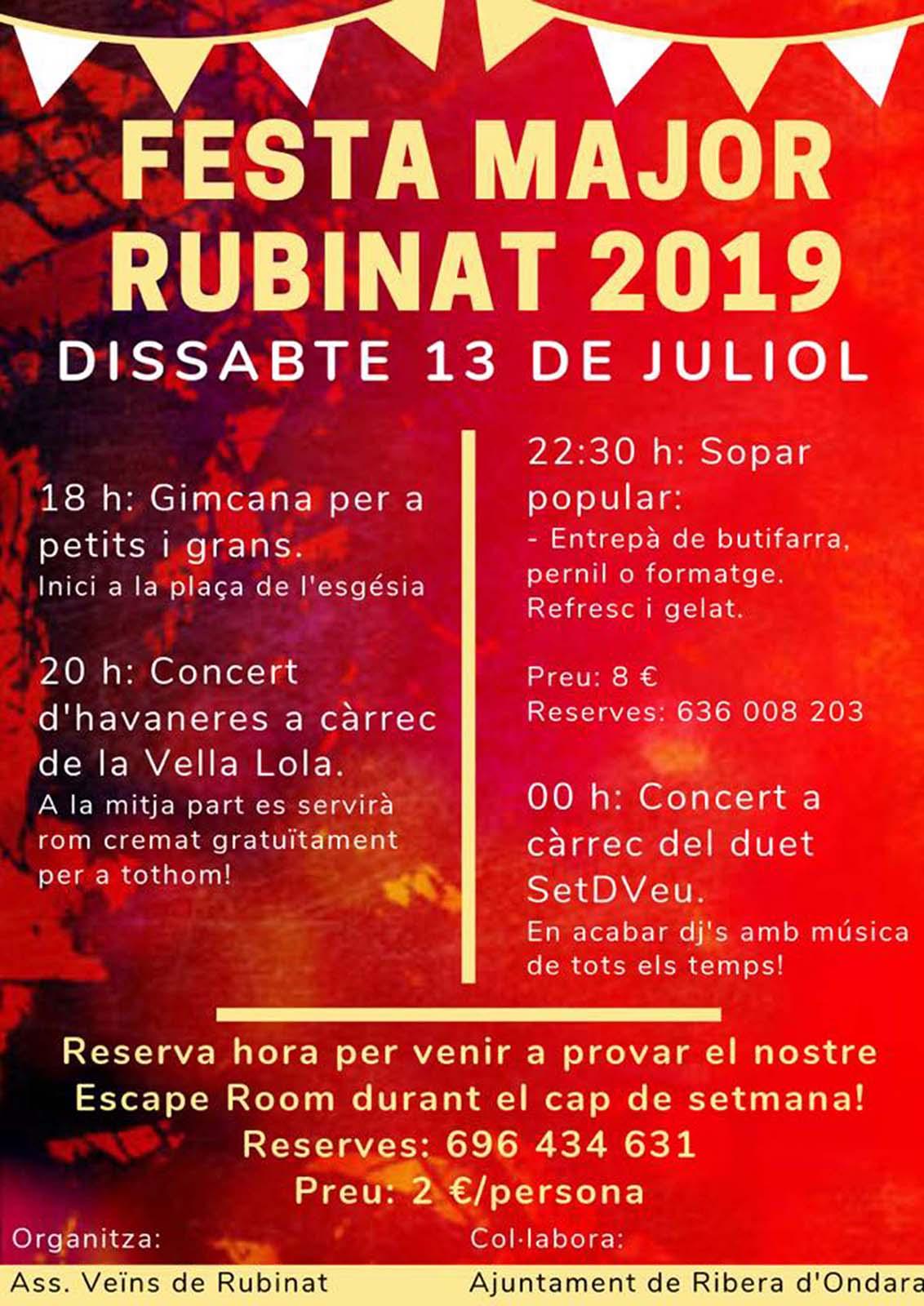 Festa Major de Rubinat 2019