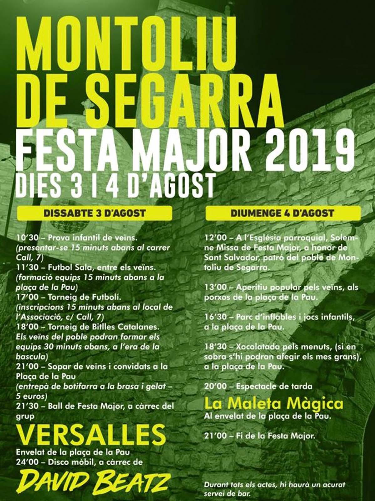 Festa Major de Montoliu de Segarra 2019