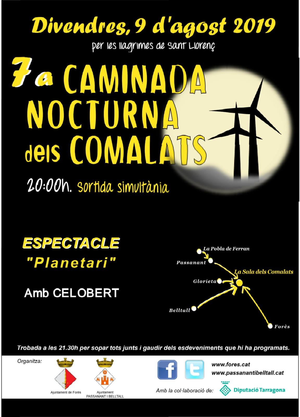 cartell 7a Caminada Nocturna dels Comalats