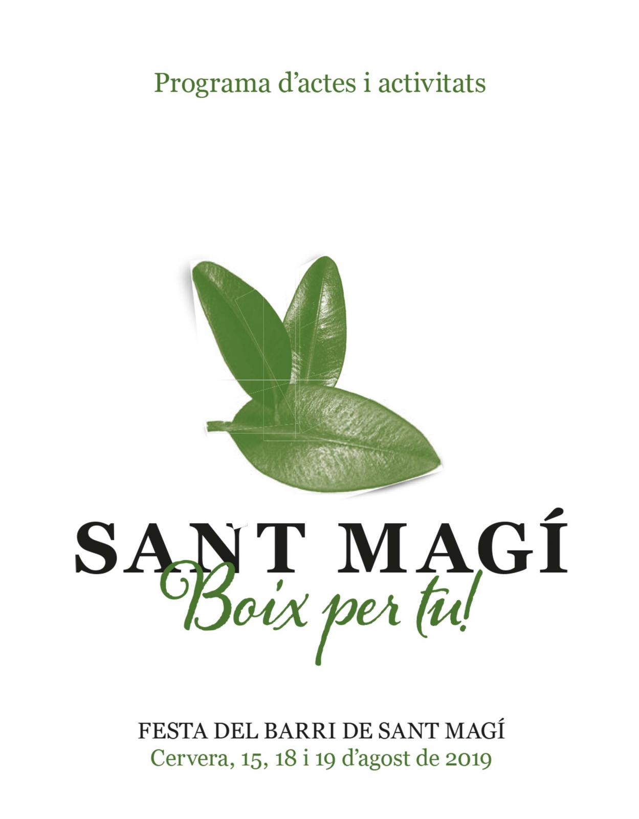 cartell Festa de Sant Magí Cervera 2019