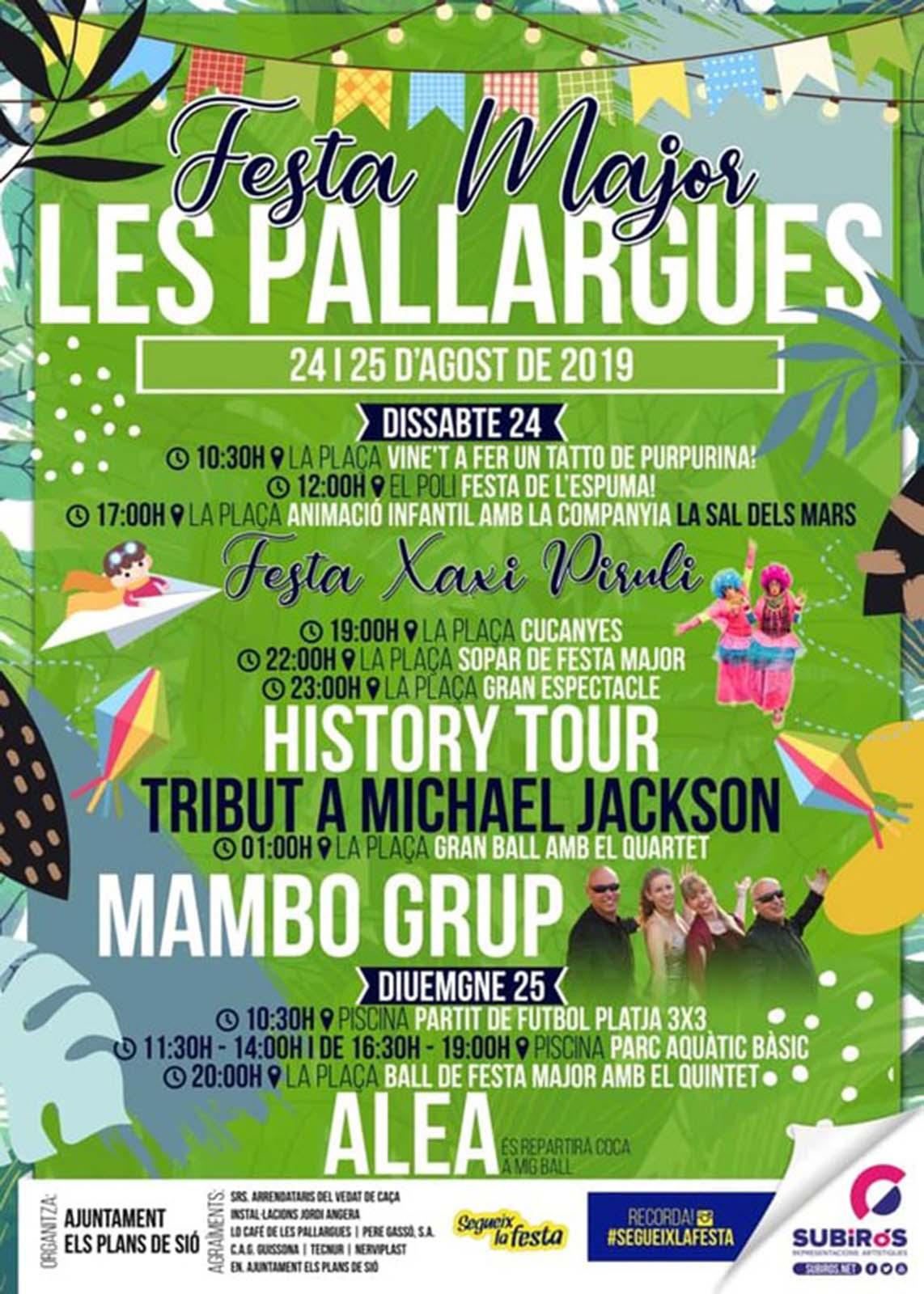 cartell Festa Major de Les Pallargues 2019