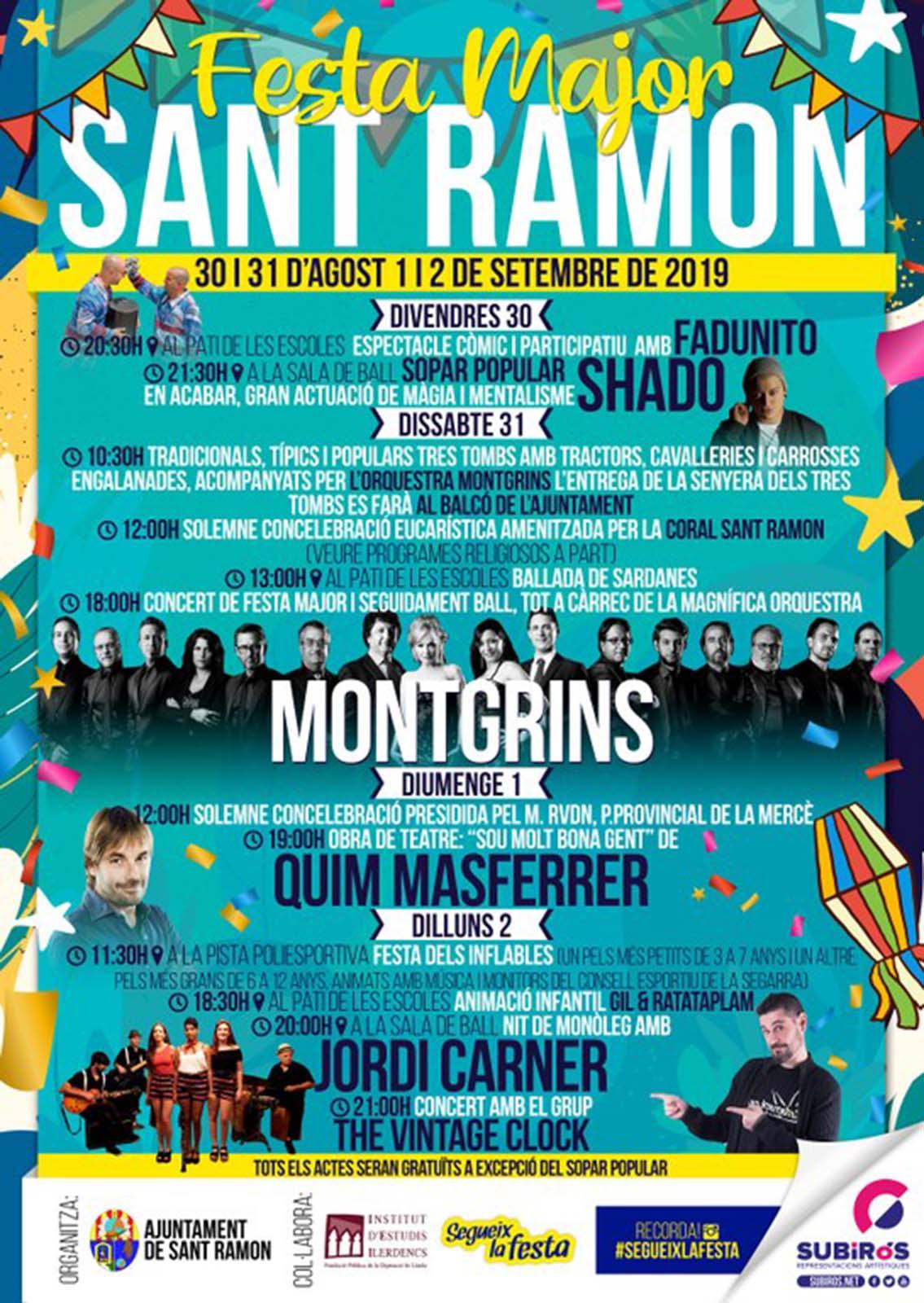 cartell Festa Major de Sant Ramon 2019