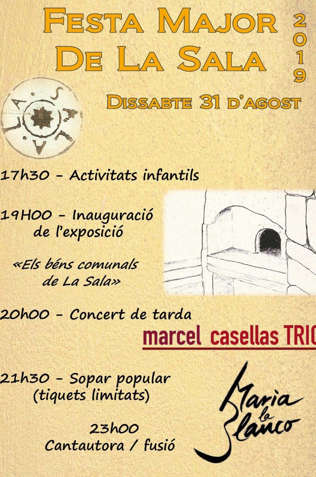 cartell Festa Major de La Sala de Comalats 2019