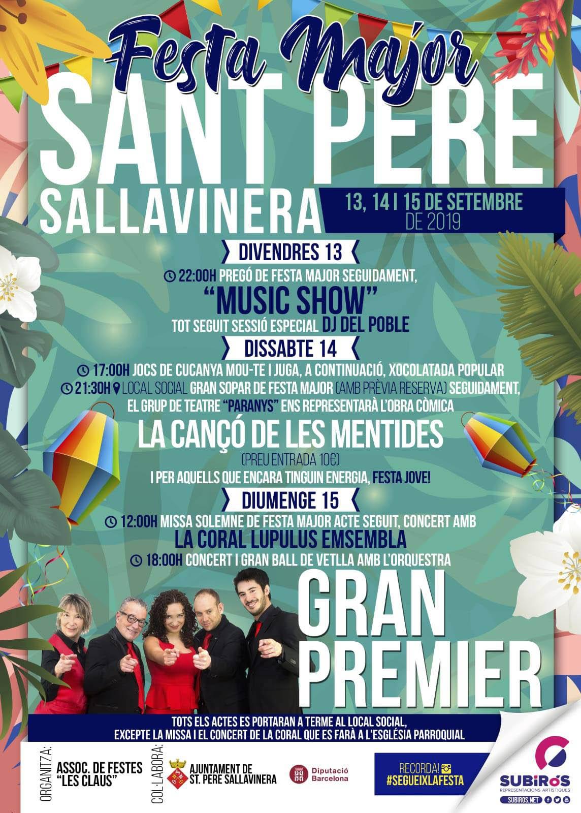 cartell Festa Major de Sant Pere Sallavinera 2019