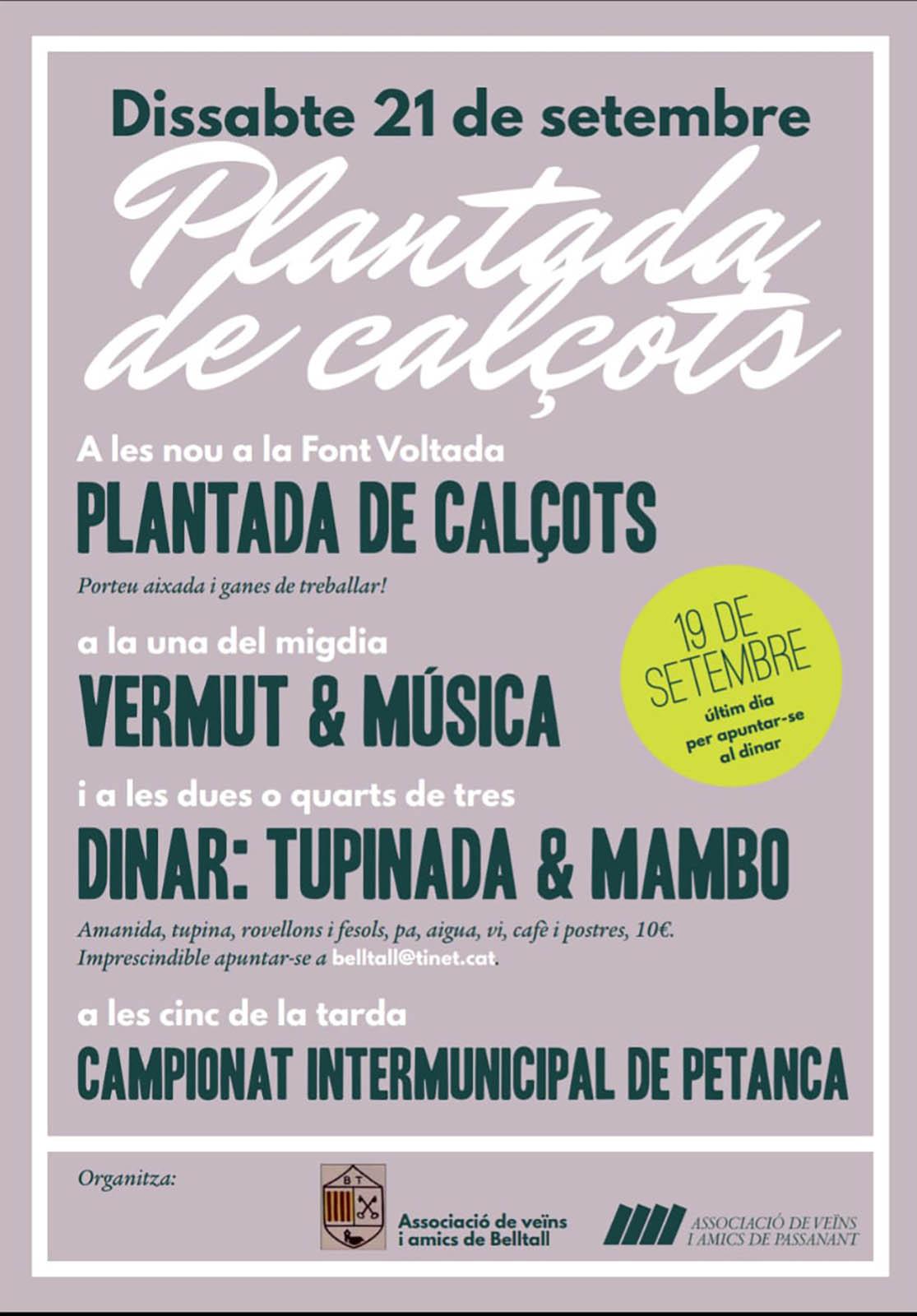 cartell Plantada de calçots a Passanant