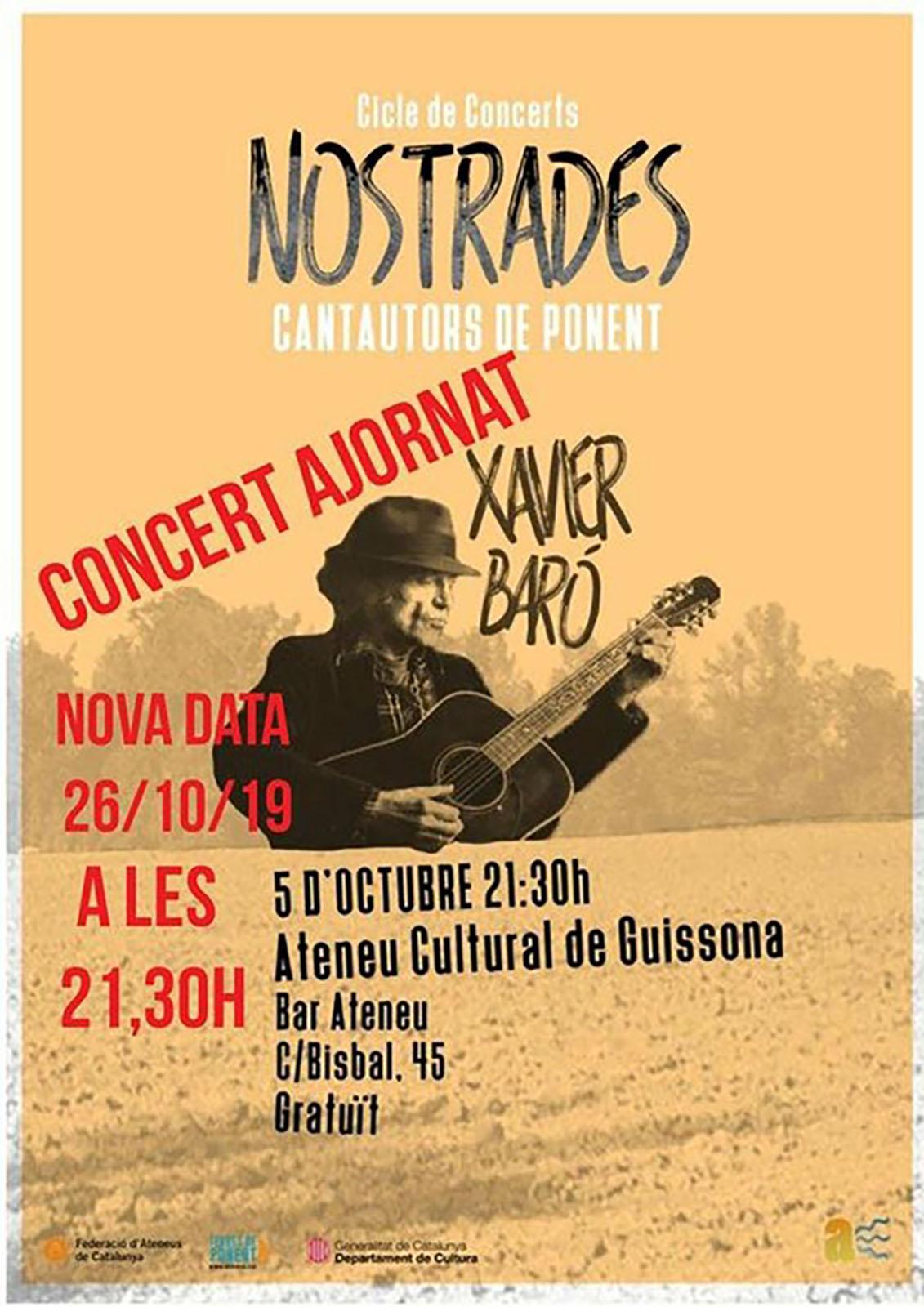 cartell Concert de Xavier Baró