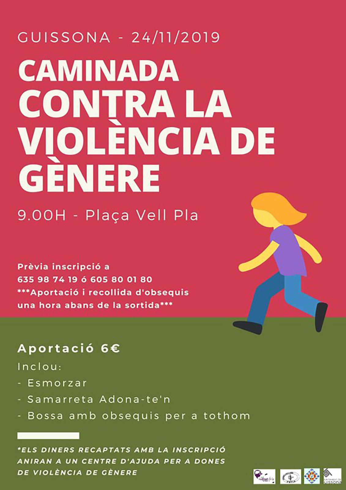 cartell Caminada contra la violència de gènere