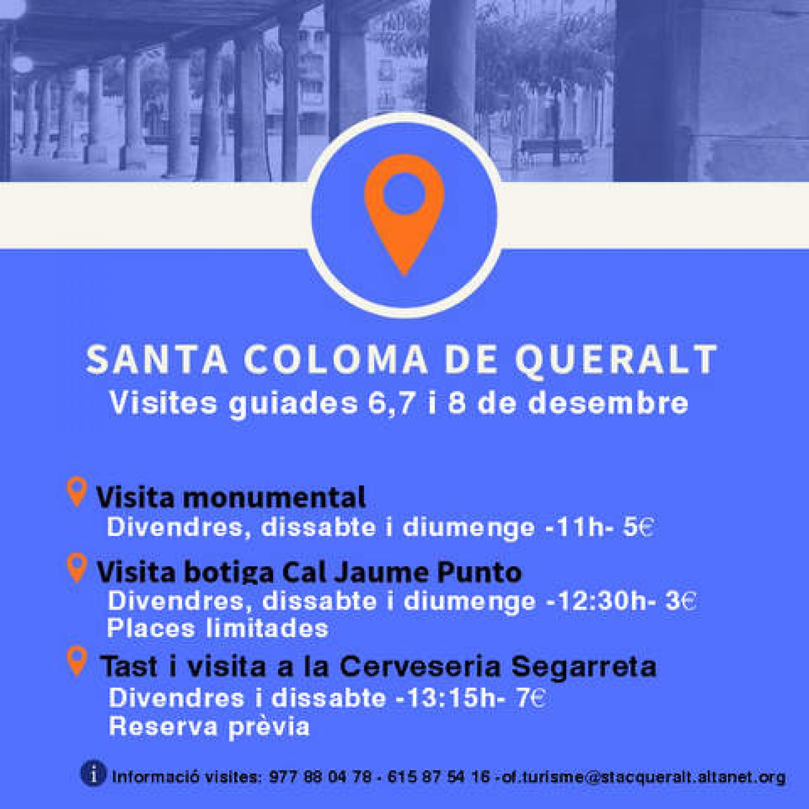 cartell Visites guiades a Santa Coloma de Queralt