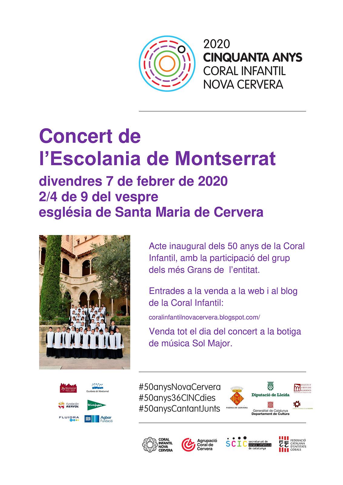 cartell Concert de l’Escolania de Montserrat