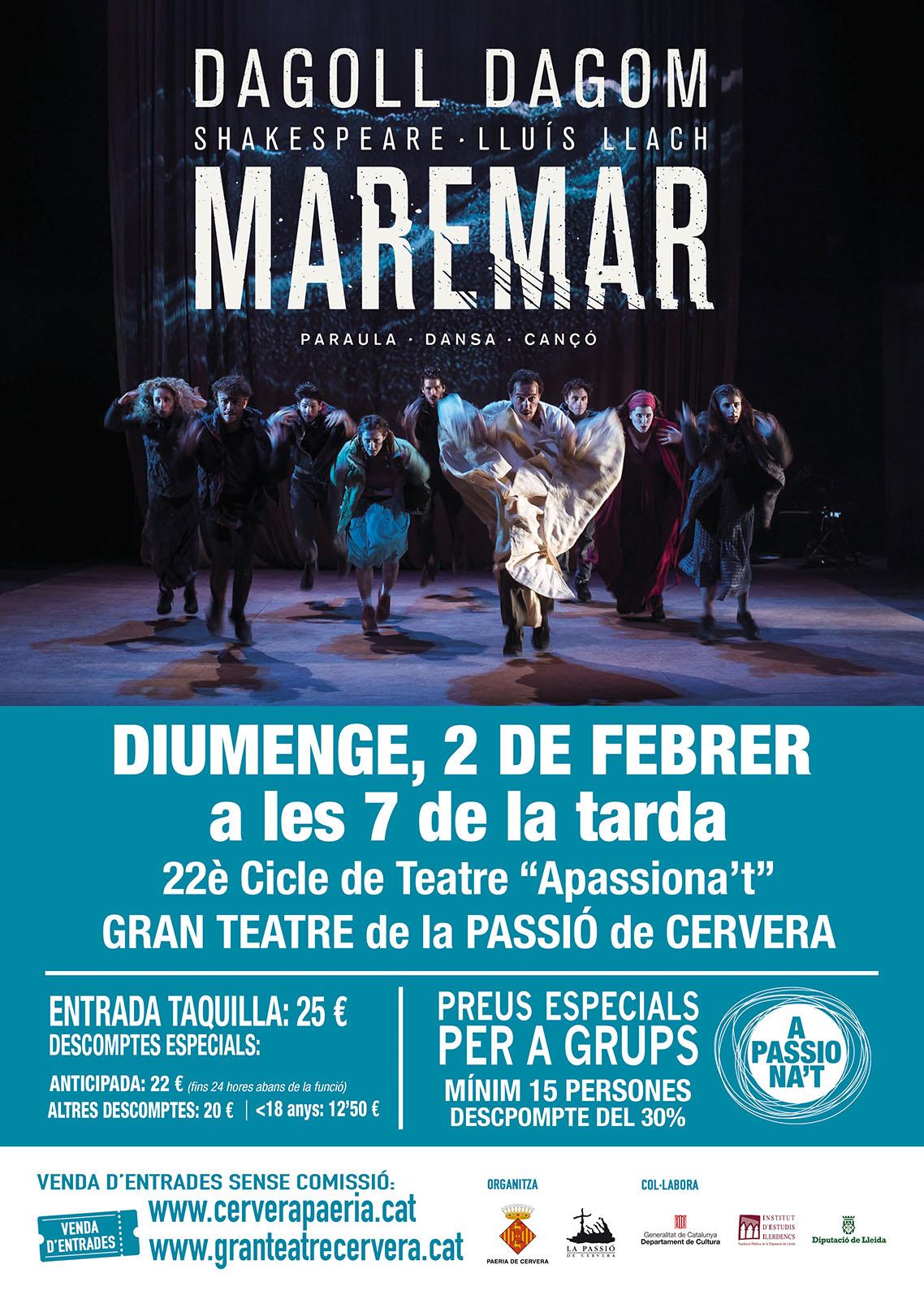 cartell Espectacle 'Maremar' de Dagoll Dagom