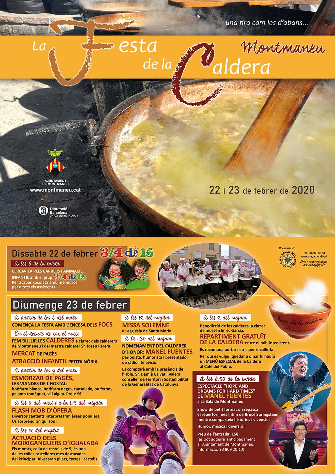 cartell Festa de la Caldera 2020