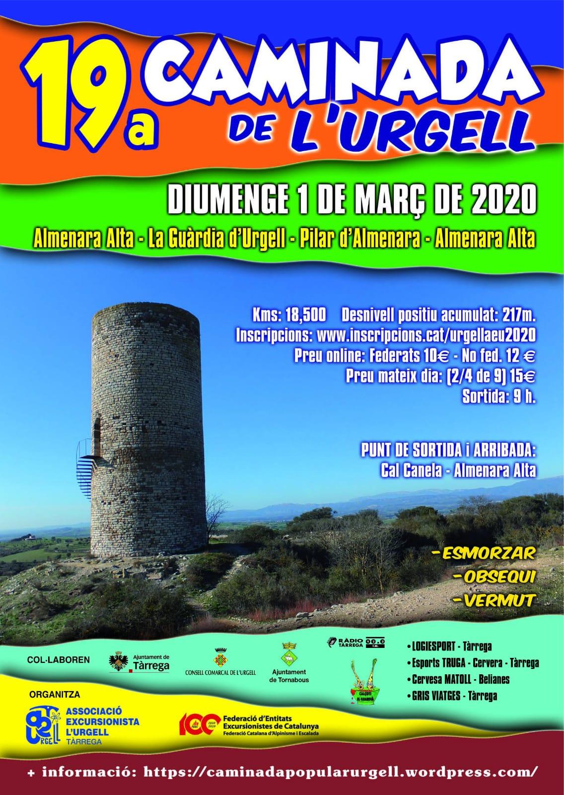 cartell 19a. Caminada Popular de l’Urgell