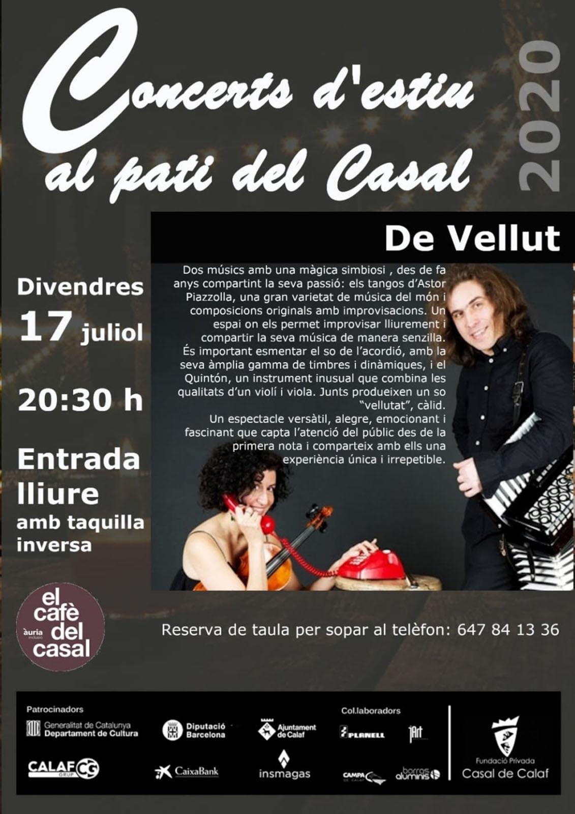 cartell Concert de De Vellut