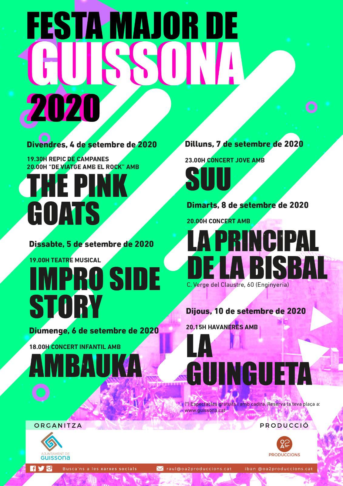 cartell Festa Major de Guissona 2020