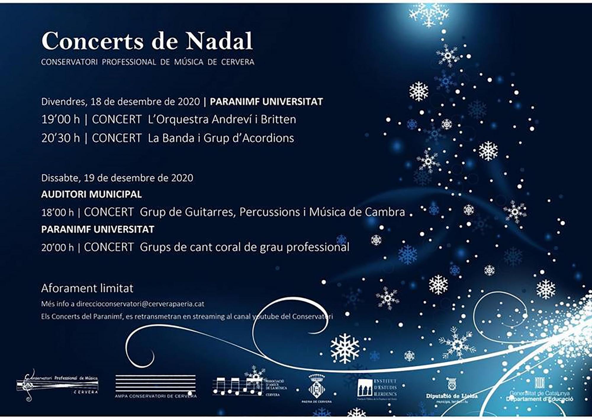 Concerts de Nadal del Conservatori