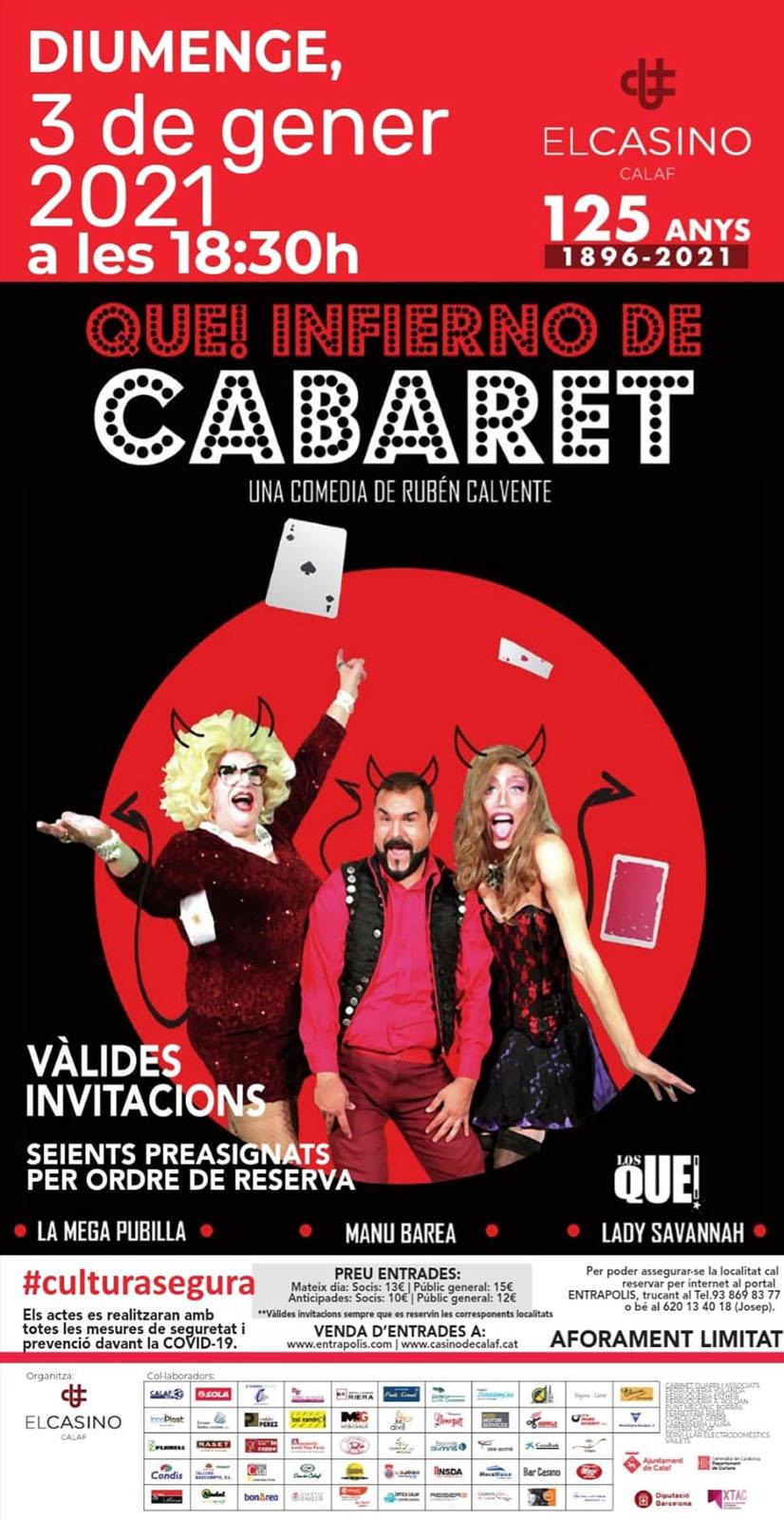 cartell Musical 'Que! infierno de Cabaret'