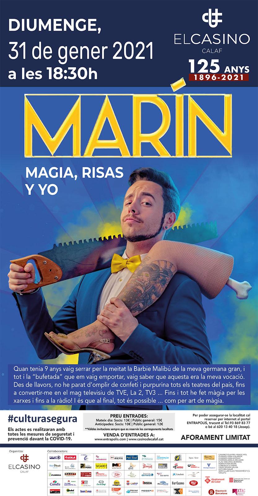 cartell Espectacle 'Mágia, Risas y yo' del Mag Marín