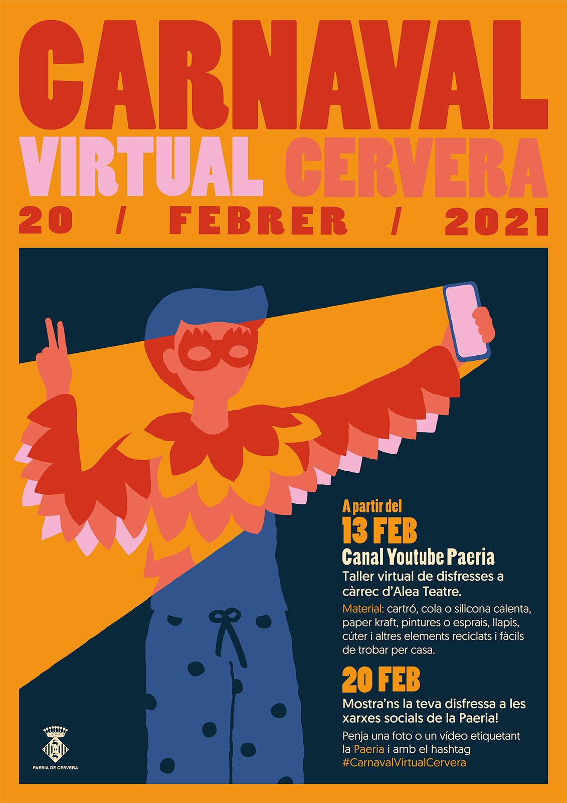 cartell Carnaval virtual de Cervera 2021
