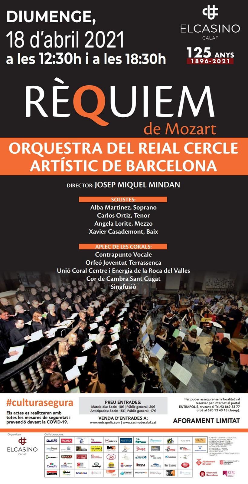 cartell Concert de l'Orquestra del Reial Cercle Artístic de Barcelona