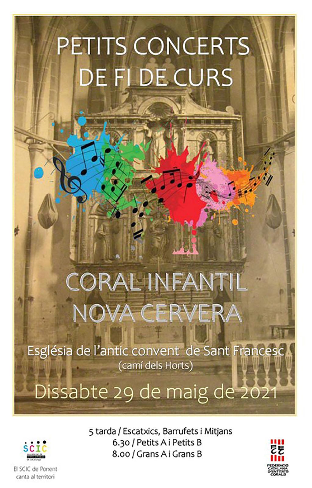 cartell Cloenda del curs de la Coral infantil Nova Cervera