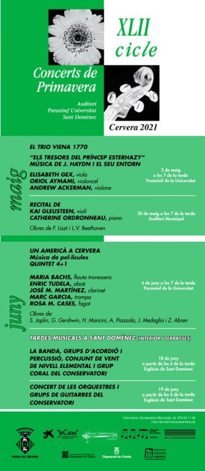 cartell Concert del Quintet 4+1
