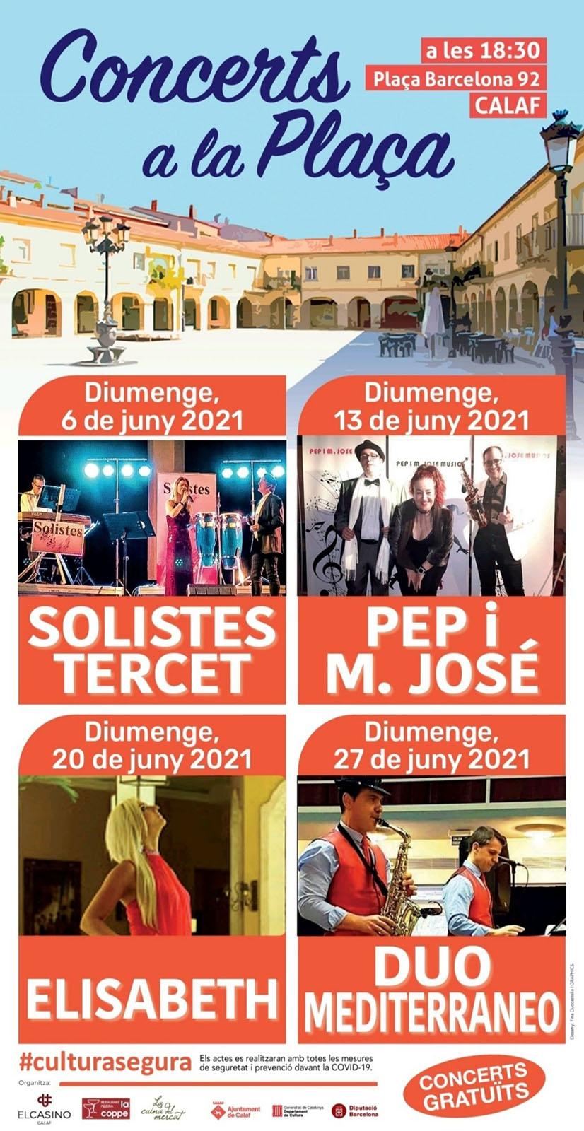 cartell Concerts a la Plaça