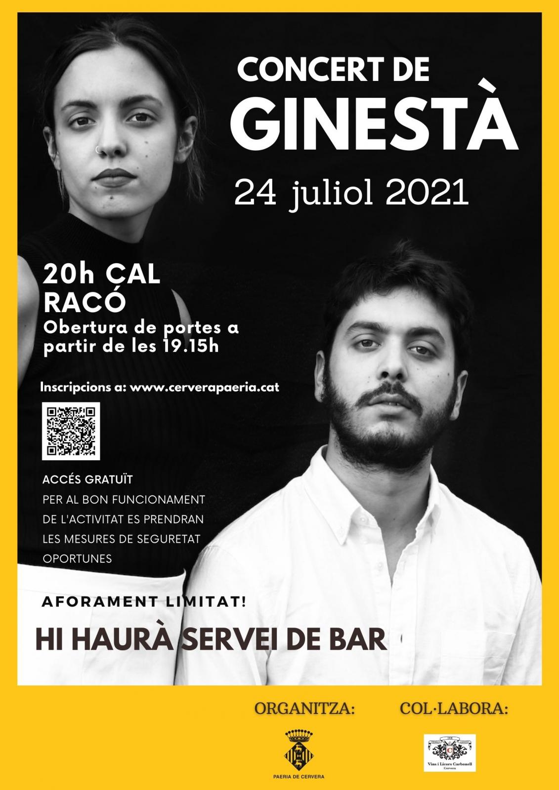 cartell Concert de Ginestà