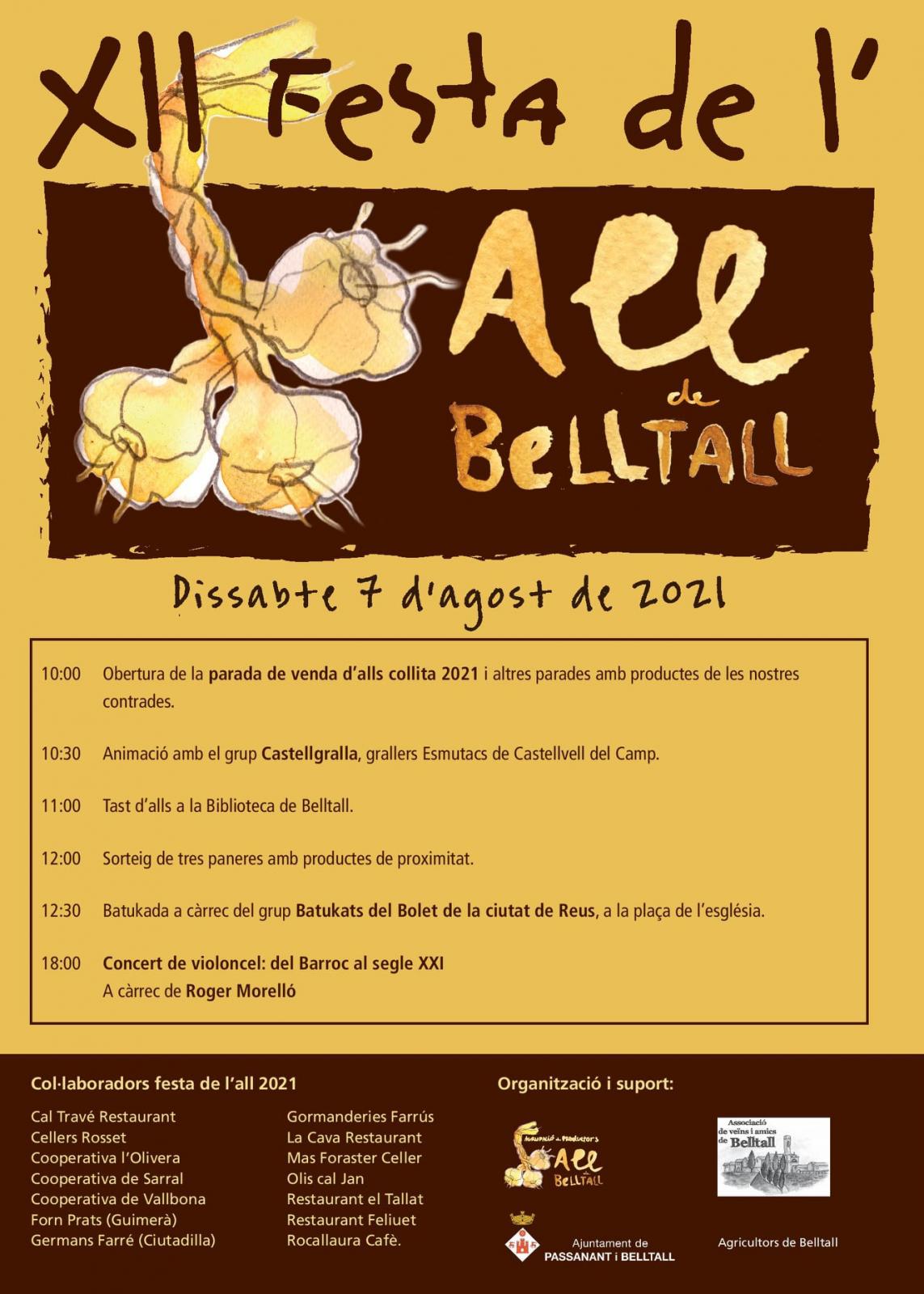 cartell XIIa Festa de l'all de Belltall