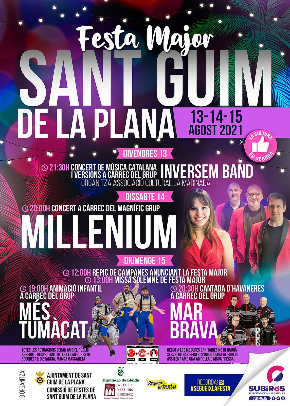 cartell Festa Major de Sant Guim de la Plana 2021