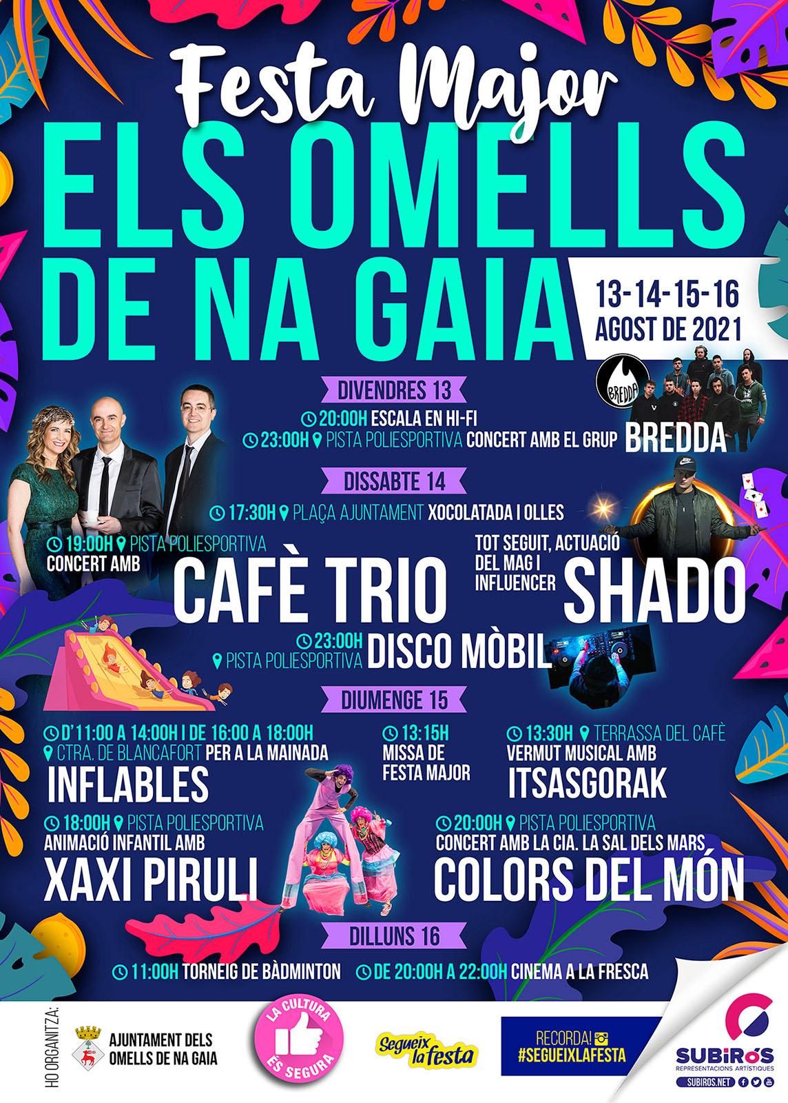 cartell Festa Major dels Omells de Na Gaia 2021