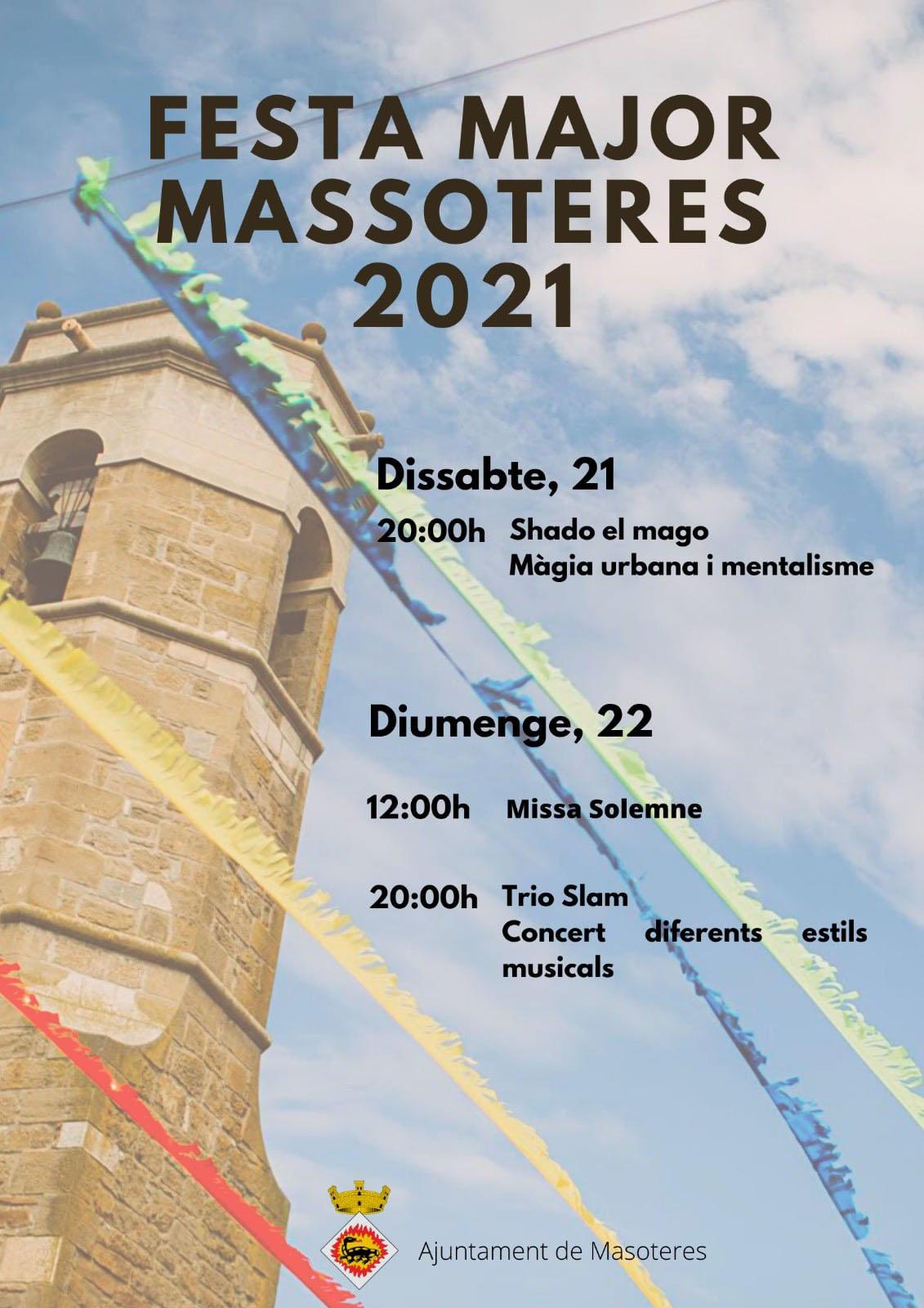 cartell Festa Major de Massoteres 2021