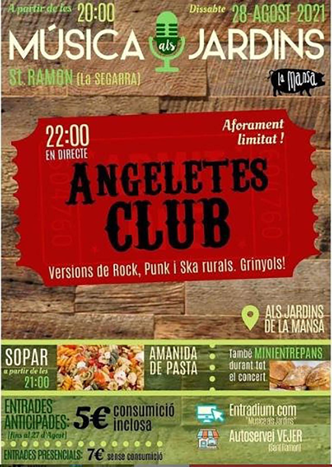 cartell Concert amb Angeletes Club