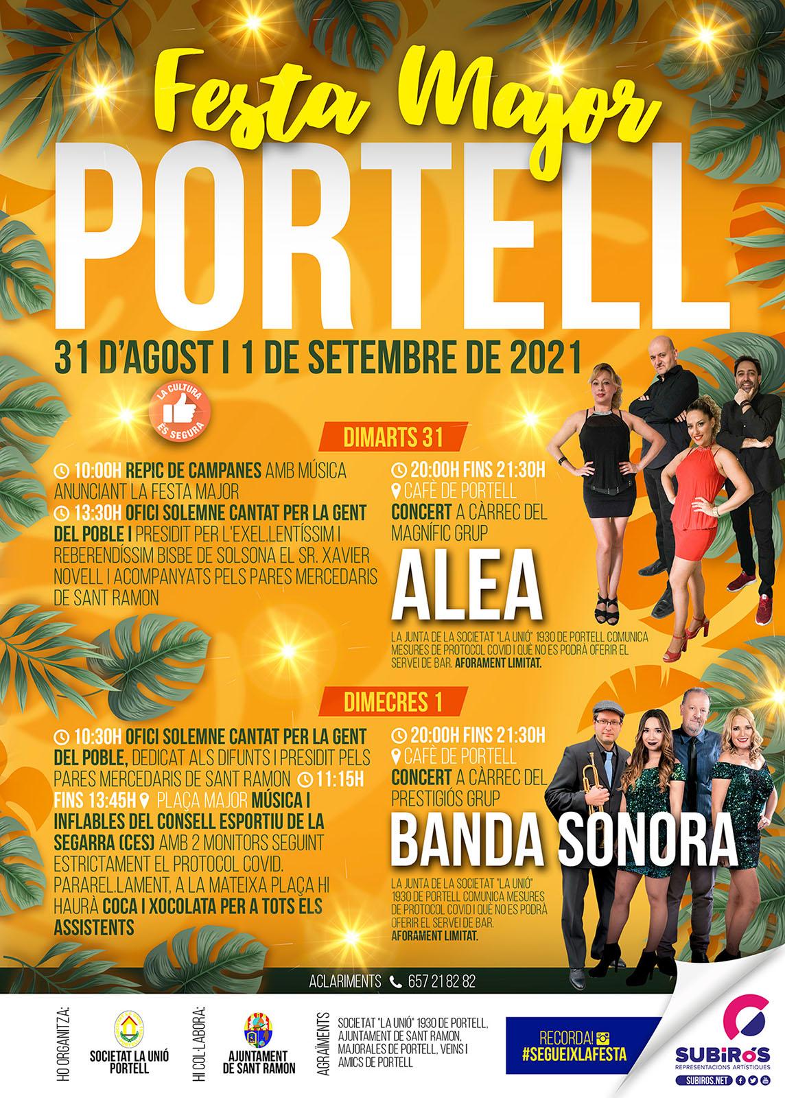 cartell Festa Major de Portell 2021